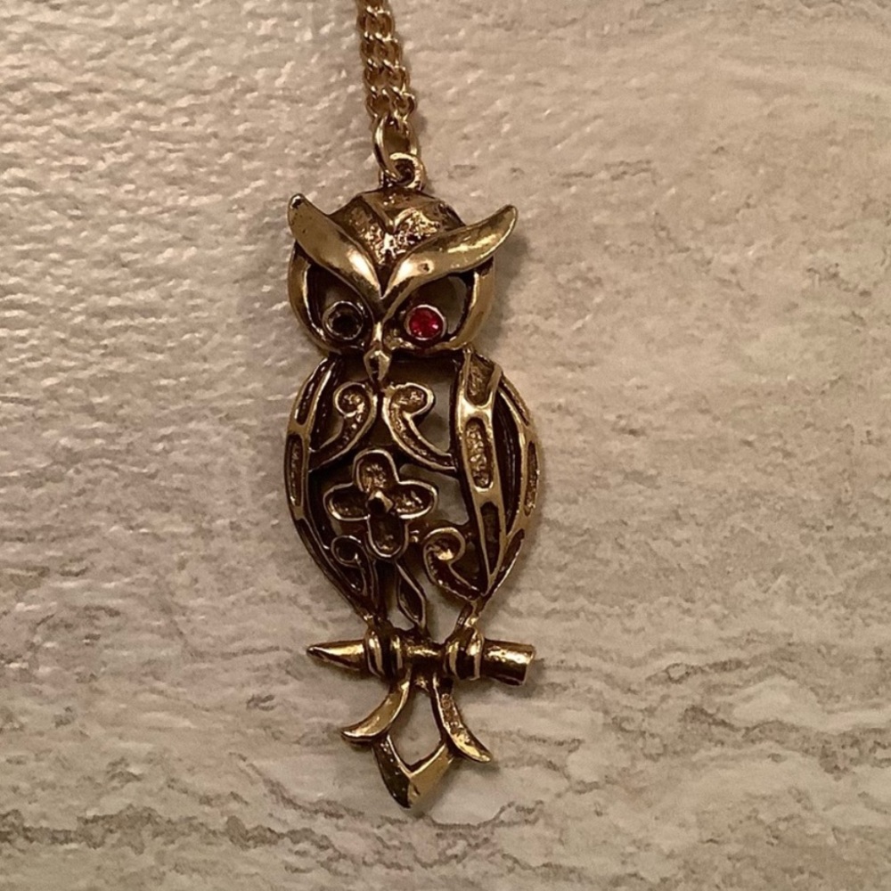 vintage TLC owl  Bird necklace